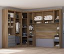 Ver imagem 2 de Guarda Roupa Dormitório Modulado Veneza Casal Queen 1,58 m Canto Luciane M04:Cinza Supremo