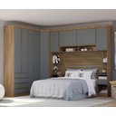 Ver imagem 3 de Guarda Roupa Dormitório Modulado Veneza Casal Queen 1,58 m Canto Luciane M04:Cinza Supremo