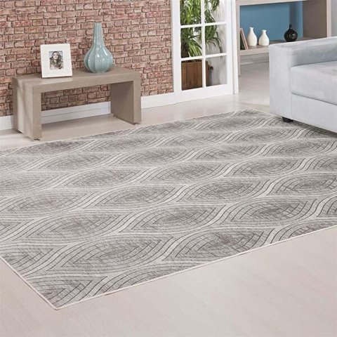 Passadeira Belga Innove 04 Bege-Cinza 0,68x1,10M - Niazitex
