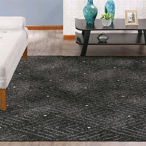 Passadeira Belga Innove 07 Preto 0,68x1,10M - Niazitex
