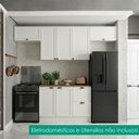 Ver mais imagens de Cozinha Armário 5 Peças Balcão com Tampo 280 cm Unna Branco Poliman