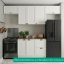 Ver imagem 2 de Cozinha Armário 5 Peças Balcão com Tampo 280 cm Unna Branco Poliman