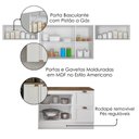 Ver imagem 4 de Cozinha Armário 5 Peças Balcão com Tampo 280 cm Unna Branco Poliman