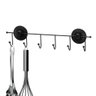 Suporte com 6 Ganchos Preto com Adesivo Dupla Face Cabide Black - 4