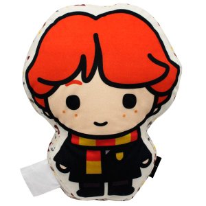 Almofada pelúcia fibra de veludo Ron Weasley do Harry Potter Produto Original Licenciado 30x25cm