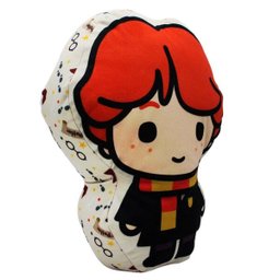 Almofada pelúcia fibra de veludo Ron Weasley do Harry Potter Produto Original Licenciado 30x25cm - 2