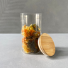 Kit de 3 Potes de Vidro Hermético com Tampa de Bambu 700ml - 5