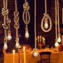 Ver imagem 4 de Pendente Corda Retrô Víntage Rustico Decorativo Soquete E27