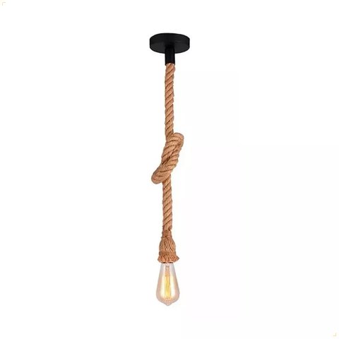 Pendente Corda Retrô Víntage Rustico Decorativo Soquete E27
