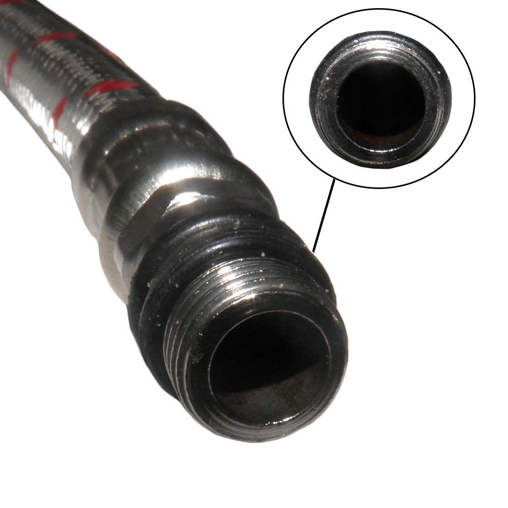 Engate Rabicho Monocomando Misturador Par 80cm Grande Flexível Mangueira Torneira Água Quente Fria P - 5