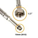 Ver imagem 2 de Engate Rabicho Monocomando Misturador Par 80cm Grande Flexível Mangueira Torneira Água Quente Fria P