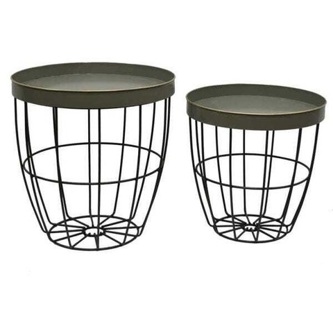 Conjunto De Mesas De Metal Bec 2 Peças