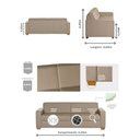 Ver imagem 7 de Sofá Living Com 4 Lugares 2.20M Linho Corriente Bege