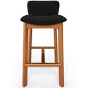 Ver imagem 3 de Kit 02 Banquetas Alta para Cozinha Sala de Jantar Bar Dara L02 Bouclê Preto - Lyam Decor