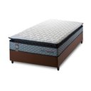 Ver imagem 2 de Conjunto Cama Box Espuma Chicago Cinza Solteiro 88x188x57
