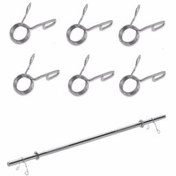 Kit 40 Presilhas para Barra Funcional 3 Voltas 27.50 mm - Prata - 1
