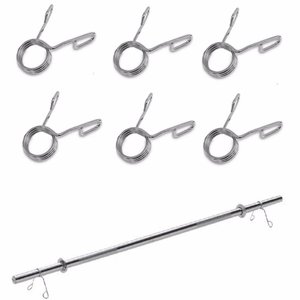 Kit 40 Presilhas para Barra Funcional 3 Voltas 27.50 mm - Prata