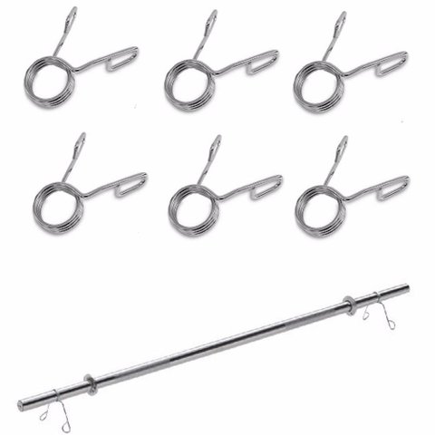Kit 40 Presilhas para Barra Funcional 3 Voltas 27.50 mm - Prata