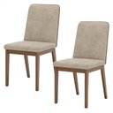 Ver imagem 1 de Cadeira para Mesa de Jantar Pietra Kit 02 Peças Corano Caramelo Creme – Henn