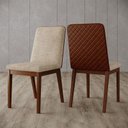 Ver imagem 4 de Cadeira para Mesa de Jantar Pietra Kit 02 Peças Corano Caramelo Creme – Henn