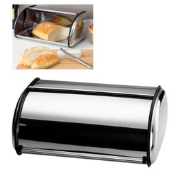Porta Pão em Aço Inox Armazenador Pães Line 35cm - 1