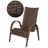 Kit 3 Cadeiras Paris Area Externa, Jardim Junco Chocolate - 3