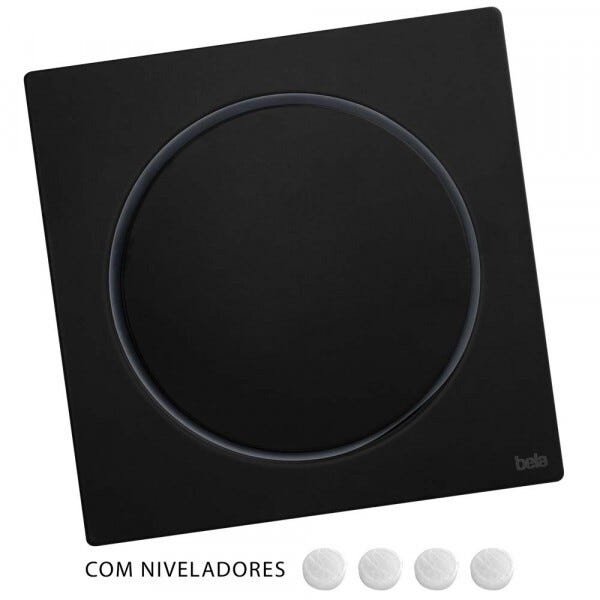 Ralo Inteligente Click para Banheiro 15x15cm Inox Preto