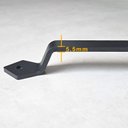 Ver imagem 3 de Puxador Duplo de Aço Horus 500mm Preto Fosco Colonial Industrial Medieval Rancho Sítio