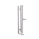 Ver imagem 3 de Puxador Duplo para Vidro ou Madeira 60cm em Aço Inox Polido Brilhante Stainless