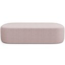 Ver imagem 4 de Cabeceira Cama Box Casal 140cm Lanna com Puff Recamier Doha W01 Bouclê Rosê - Lyam Decor