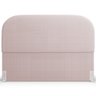 Cabeceira Cama Box Casal 140cm Lanna com Puff Recamier Doha W01 Bouclê Rosê - Lyam Decor - 3