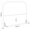 Cabeceira Cama Box Casal 140cm Lanna com Puff Recamier Doha W01 Bouclê Rosê - Lyam Decor - 7