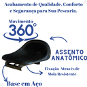 Ver imagem 2 de CADEIRA PARA BARCO DE PESCA GIRATÓRIA PILOTEIRO CONCHA PRETA