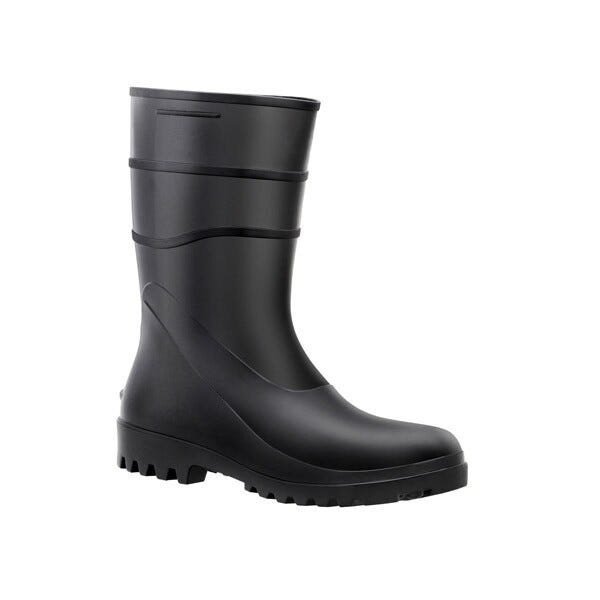 BOTA PVC CANO CURTO PRETA COM FORRO BRACOL CA 37456 - 45