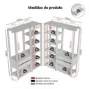 Ver imagem 4 de Guarda-roupa Closet Modulado 4 Gavetas 258 Cm Valencia Madesa 04