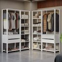 Ver imagem 1 de Guarda-roupa Closet Modulado 4 Gavetas 258 Cm Valencia Madesa 04
