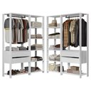 Ver imagem 3 de Guarda-roupa Closet Modulado 4 Gavetas 258 Cm Valencia Madesa 04