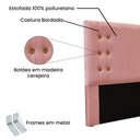 Ver imagem 7 de Cabeceira Cama Box Casal 140cm e Recamier Gênova Veludo Rosa S04 - D'Rossi