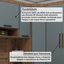 Ver imagem 6 de Quarto Modulado Casal Canto Diagonal Guarda-roupas Maleiro e Cabeceira Paris Master Luciane Móveis