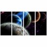 Quadro planetas alinhados espaço para decorar 130x65 cm - 1