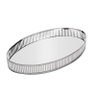 Bandeja de Metal com Espelho Berlin Prateada 32cm X 17cm X 5cm - 1