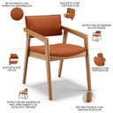 Ver imagem 4 de Kit 04 Cadeiras para Sala de Jantar Estar Living Giorgia B04 Tecido Terracota - Lyam Decor