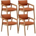 Ver imagem 1 de Kit 04 Cadeiras para Sala de Jantar Estar Living Giorgia B04 Tecido Terracota - Lyam Decor