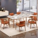 Ver imagem 2 de Kit 04 Cadeiras para Sala de Jantar Estar Living Giorgia B04 Tecido Terracota - Lyam Decor