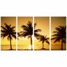 Quadro praia coqueiro por do sol para decorar 130x65 cm - 1