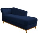 Ver imagem 1 de Diva Recamier Vanessa 160cm Lado Direito Suede Adj Decor Azul Marinho
