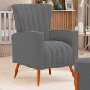 Ver imagem 7 de Poltrona Decorativa Melody com Pés Palito Bouclê Cinza Escuro - Desk Design