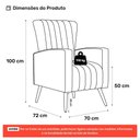 Ver imagem 6 de Poltrona Decorativa Melody com Pés Palito Bouclê Cinza Escuro - Desk Design
