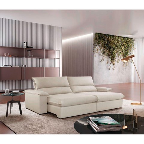 Sofá Filadélfia Linho 02 Módulos 90cm B25cm Meu Sofá Online A302 Linho Branco