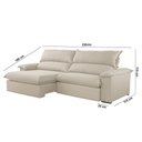 Ver imagem 4 de Sofá Filadélfia Linho 02 Módulos 90cm B25cm Meu Sofá Online A302 Linho Branco